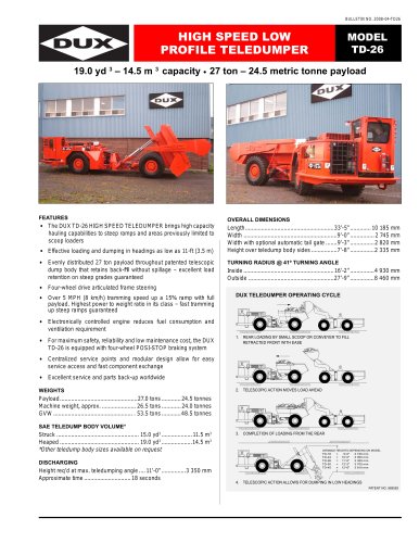 High Speed Low Profile Teledumper (TD-26)