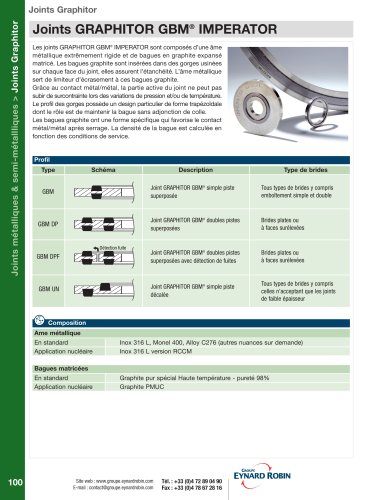 EYNARD ROBIN : Joint métallique GRAPHITOR