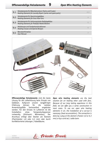 Open Wire Heating Elements