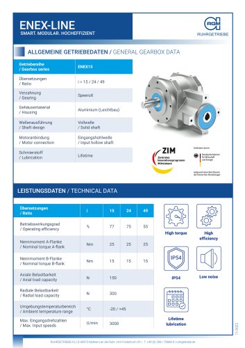 ENEX-Gearbox with speeroX gearing