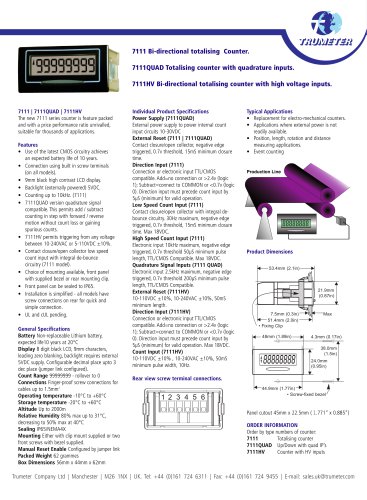 7111 Bi-directional totalising Counter