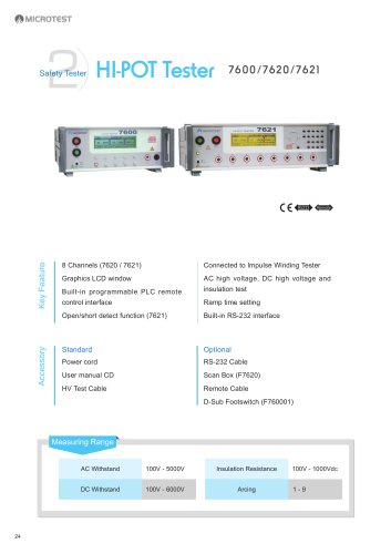 hipot tester_7600/7620/7621