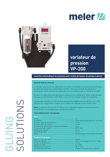 VARIATEUR DE PRESSION