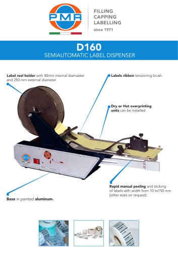 D160 SEMIAUTOMATIC LABEL DISPENSER