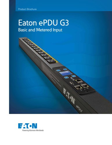 Eaton ePDU G3: Basic and Metered Input brochure