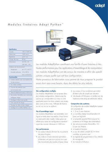 Adept Python Linear Modules (robot cartésien)