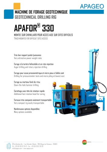 APAFOR 330 - Machine de forage geotechnique