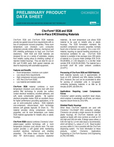 Cho-Form® 5526 and 5528 Form-in-Place EMI Shielding Materials