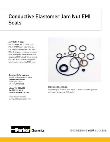 Conductive Elastomer Jam Nut EMI Seals