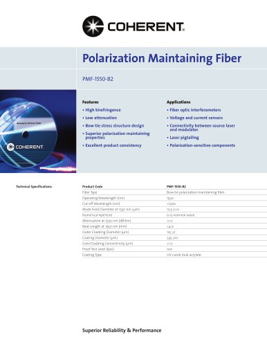 Polarization Maintaining Fiber