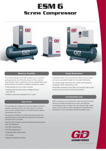 Rotary Screw 50Hz - ESM 6 Brochure