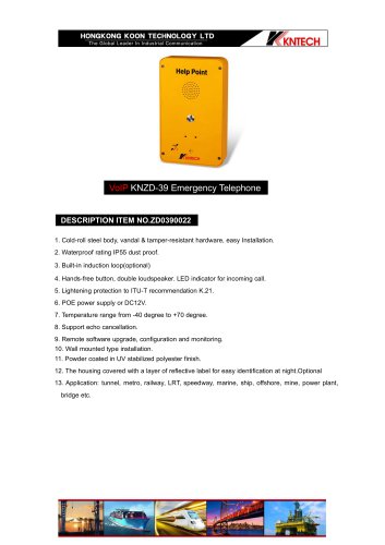 Emergency help point KNZD-39 VoIP