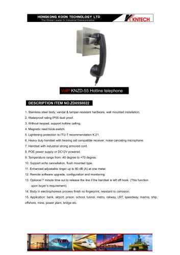 Jail telephone KNZD-55 VoIP