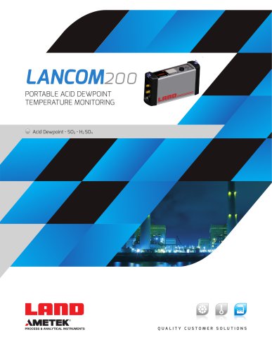 LANCOM200 PORTABLE ACID DEWPOINT TEMPERATURE MONITORING