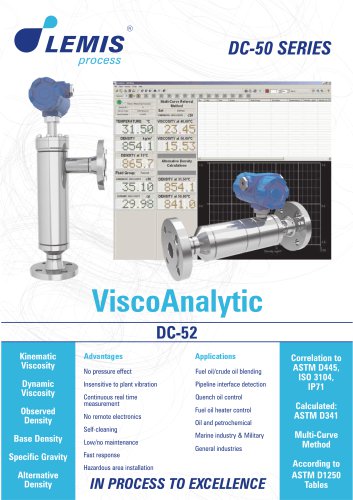 IN-FLOW DENSITY METERS DC-52 SERIES