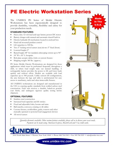 PE Electric Workstation Series