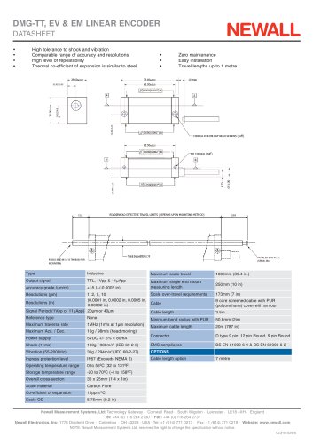 DMG Linear Encoder DATA Sheet