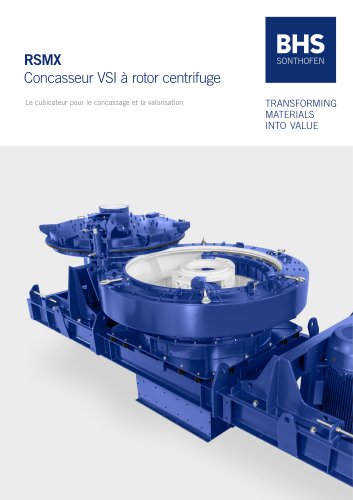 RSMX Concasseur VSI à rotor centrifuge