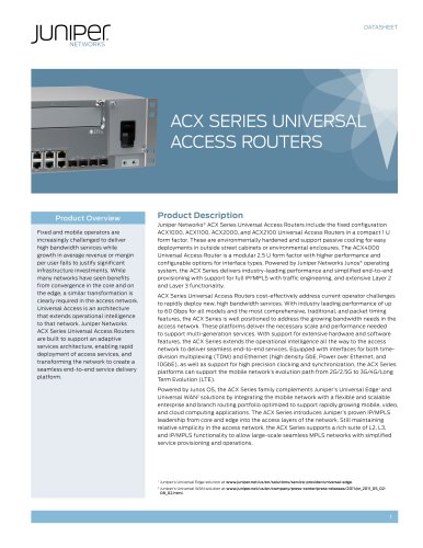 ACX Series Universal Access Routers