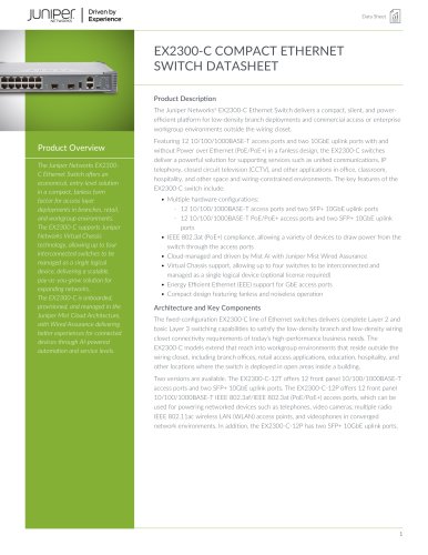 EX2300-C COMPACT ETHERNET SWITCH