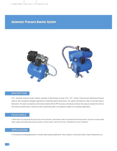 Automatic Pressure Booster Systems