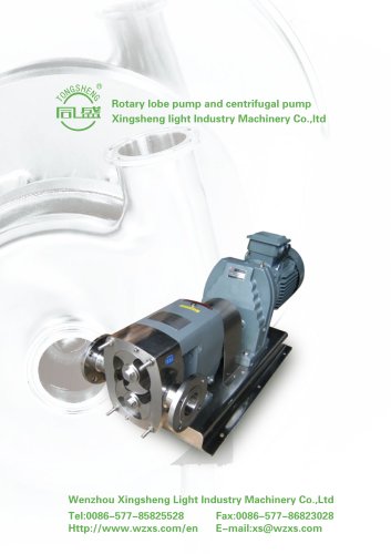 rotary lobe pump and centrifugal pump catalogue