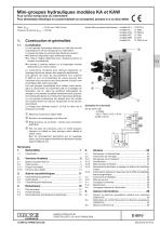 Mini-groupes hydrauliques modèles KA et KAW