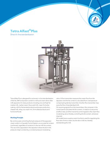 Tetra Alfast® Plus Direct In-line standardization