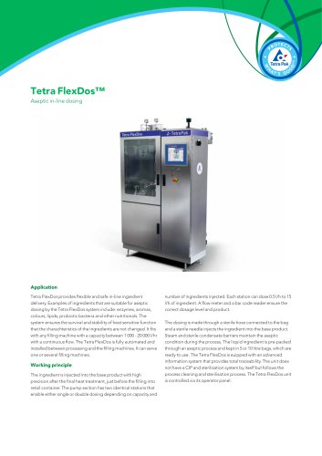 Tetra FlexDos? Aseptic in-line dosing