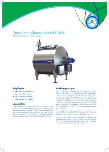 Tetra Pak® Cheese Vat OST CH5