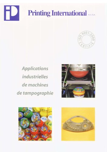 Applications Industrielles de Machines de Tampographie