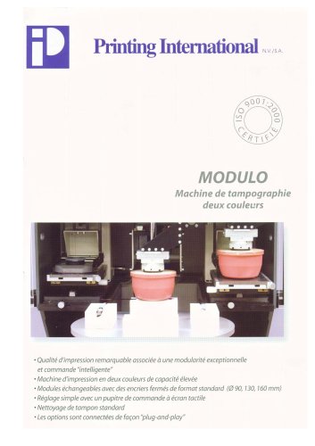 MODULO - Machine de tampographie deux couleurs