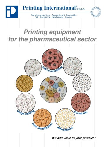 Printing equipment  for the pharmaceutical sector