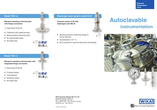 Autoclavable instrumentation