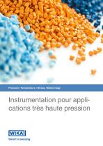 Instrumentation pour applications très haute pression