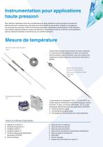 Instrumentation pour applications très haute pression - 2