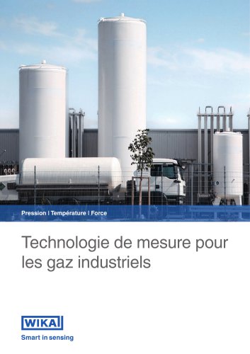Pression | Température | Force Technologie de mesure pour les gaz industriels