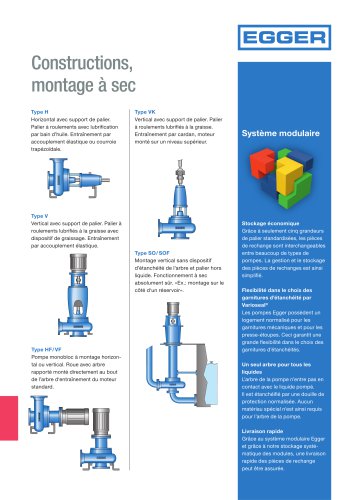 Montage et constructions de pompes Egger