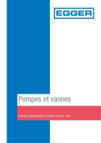 Pompes et vannes