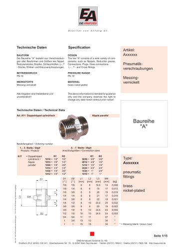 Data sheet A