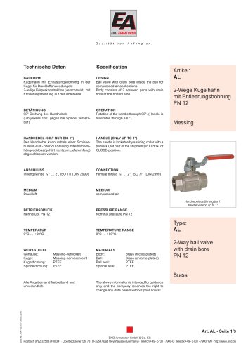 Data sheet AL