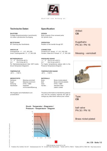 Data sheet CB