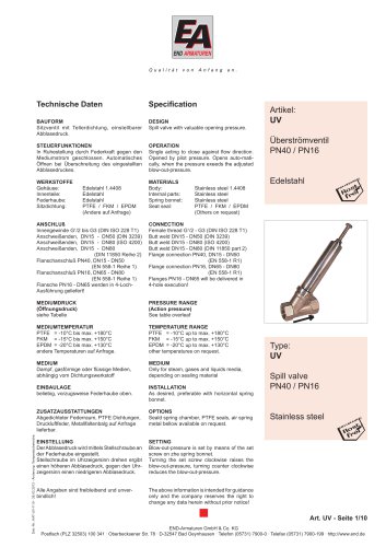 Data sheet UV