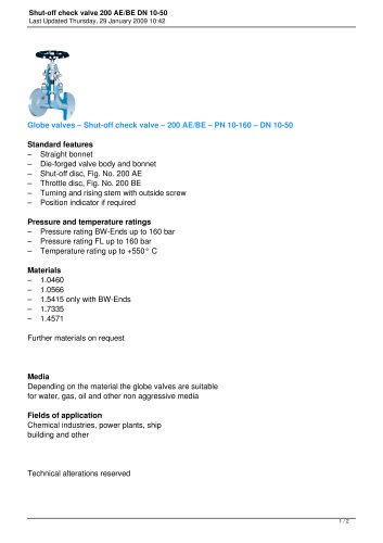 Shut-off check valve