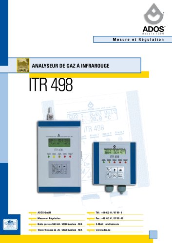 ITR 498 | Analyseur de gaz à infrarouge