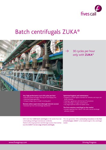 Batch centrifugals ZUKA®