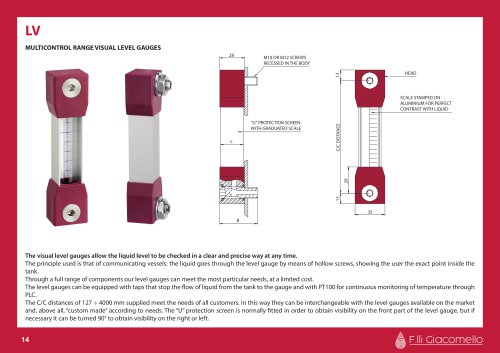 LV MULTICONTROL RANGE VISUAL LEVEL GAUGES