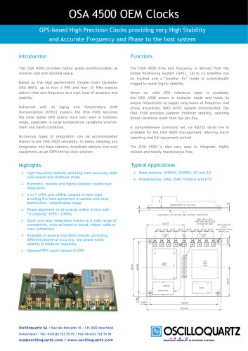 OSA 4500 OEM Clock Series