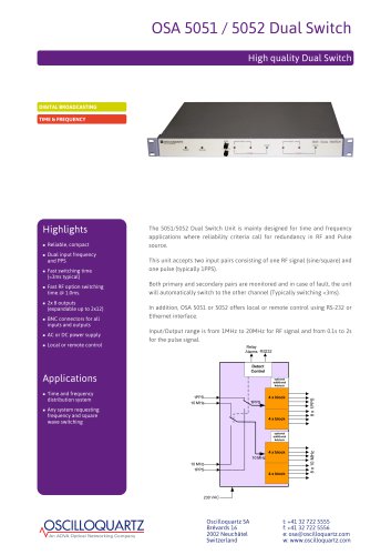 OSA 5051/5052 Dual Switch