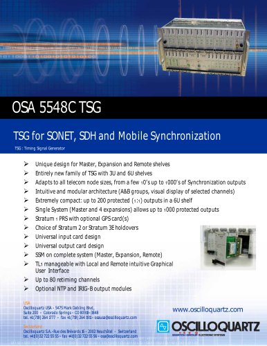 OSA 5548C TSG - Timing Signal Generator